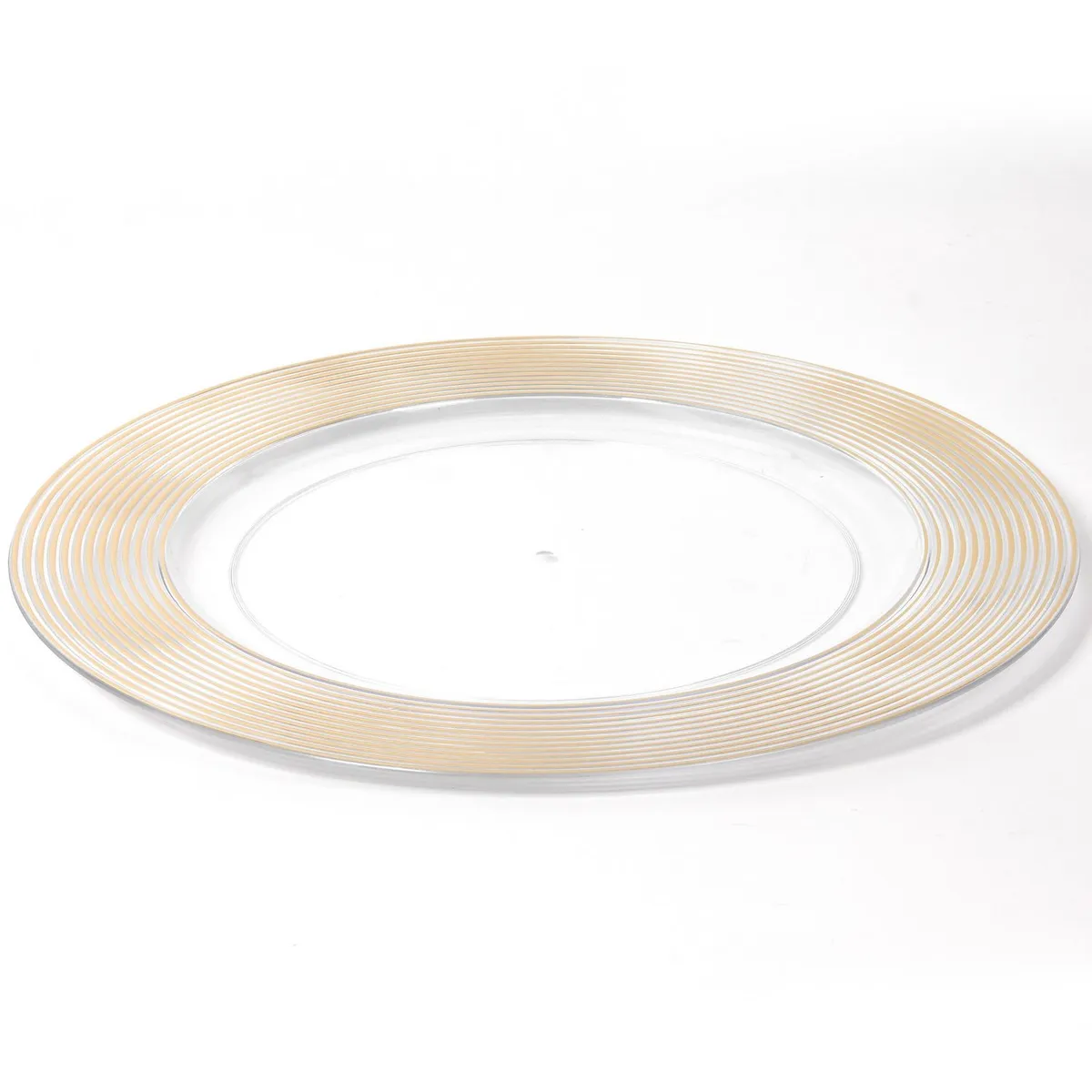 Dear Santa - Bajo Plato Navideño Plástico Transparente/ Dorado 32.8cm