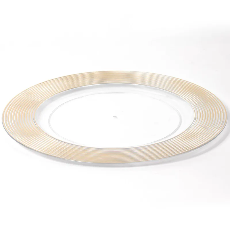 Dear Santa - Bajo Plato Navideño Plástico Transparente/ Dorado 32.8cm