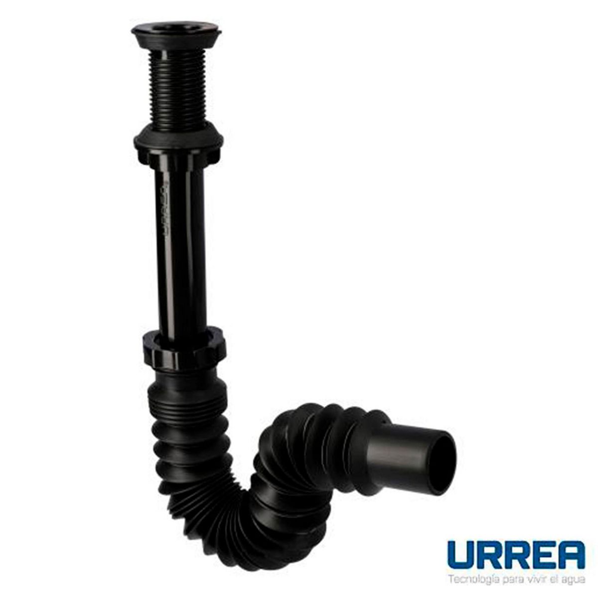 Cespol Flexible Negro para Lavabo, marca Urrea - Foto Principal