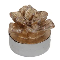 Set 6 Velas de Navidad Rosas Doradas 3.8cm