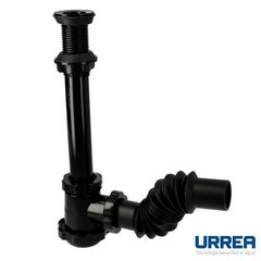 Cespol Flexible con Bote Chico Sin Rejilla, Negro