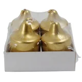 Set vela dorada 5.5 x 7.2 cm 4 piezas