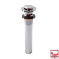 Contra para Lavabo de Latón Tipo Push con Rebosadero
