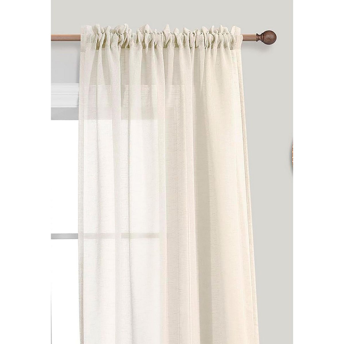 Just Home Collection - Cortinas Tergal Plus de 140 x 220 cm 2 paneles Crema