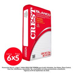 Adhesivo Crest Blanco 25K