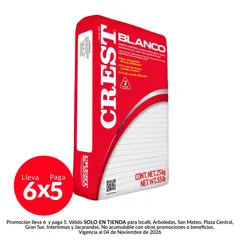 Adhesivo Crest Blanco 25K