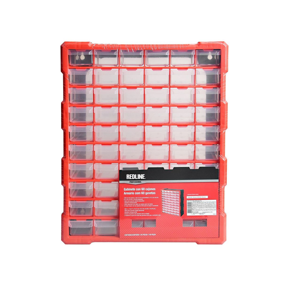 Redline - Organizador Plástico 60 Cajones