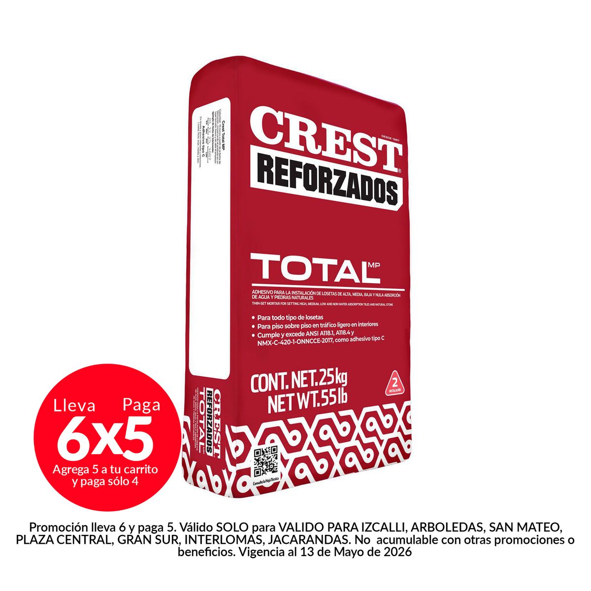 Crest - Adhesivo Crest Total 25Kg