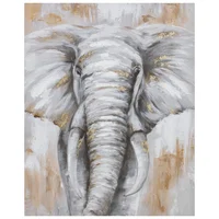 Canvas Elefante multicolor de 80 x 100 cm