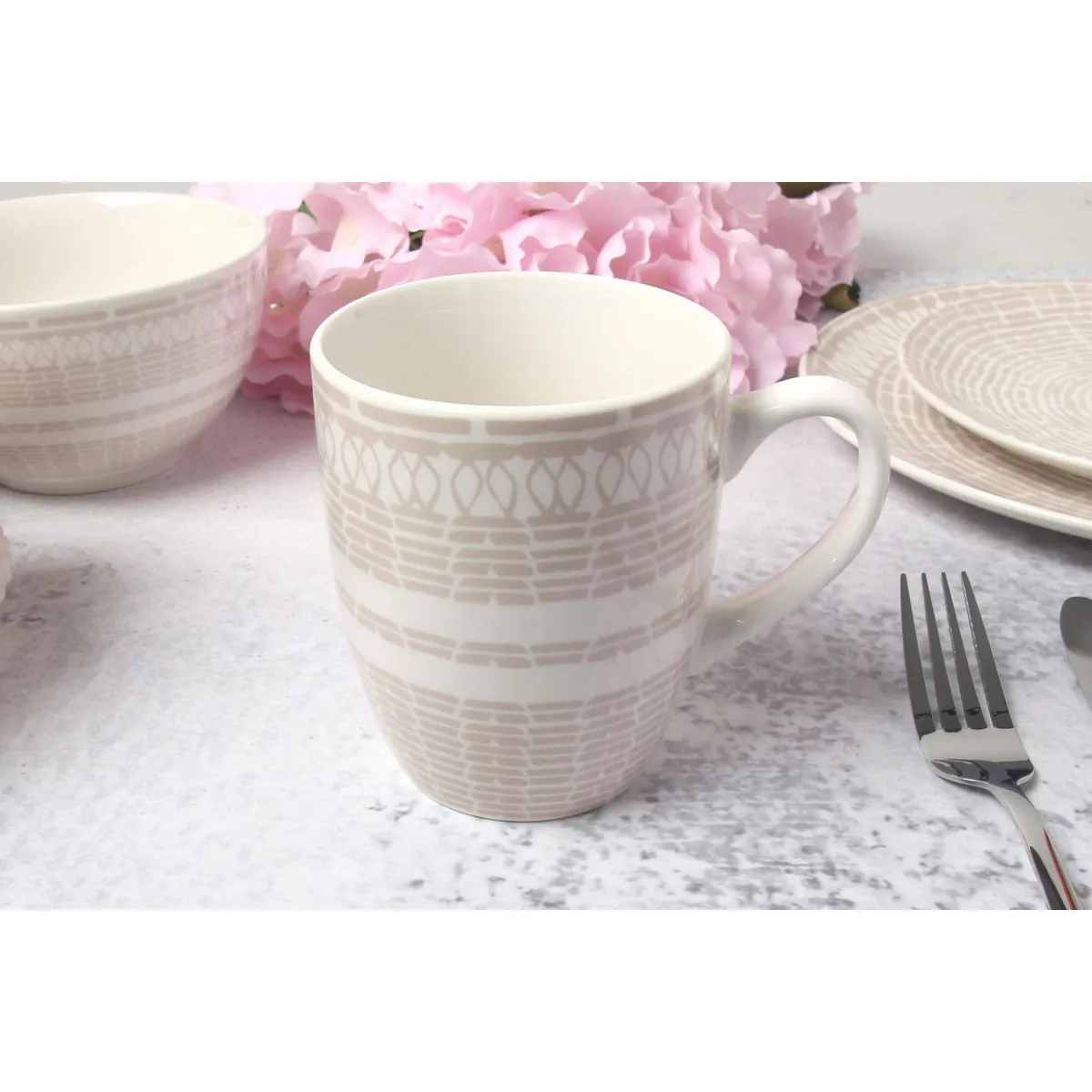 Taza remi beige 425 ml, marca Just Home Collection - Foto 2