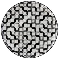 Plato blanco / negro Checkers 26.5 cm