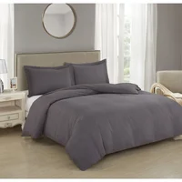 Funda Lisa para Edredón Matrimonial Grafito