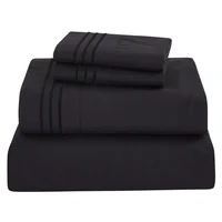 Juego de Sábanas Individual Polycot Urban de 180 Hilos Negro