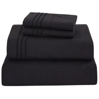 Juego de Sábanas King Size Polycot Urban de 180 Hilos Negro