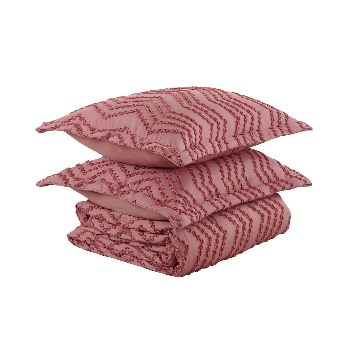 Just Home Collection - Colcha Individual Liso Rose Boho Rosa