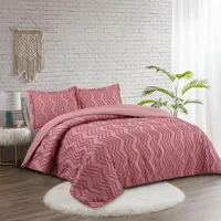 Colcha Super King Liso Rose Boho Rosa