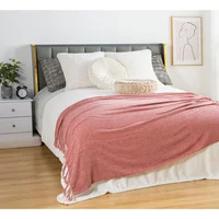 Frazada Boho Lisa de 130 x 160 cm Rosa