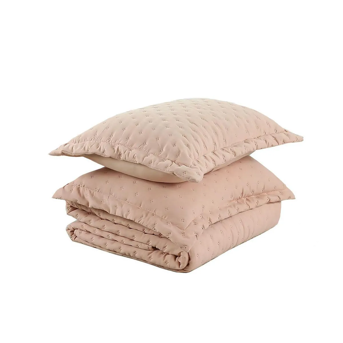 Just Home Collection - Colcha Individual Vintage Lisa Rosa