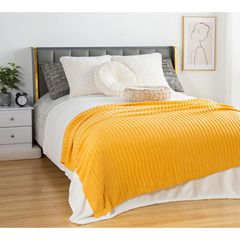 Frazada Vintage Golden de 130 x 160 cm Amarillo