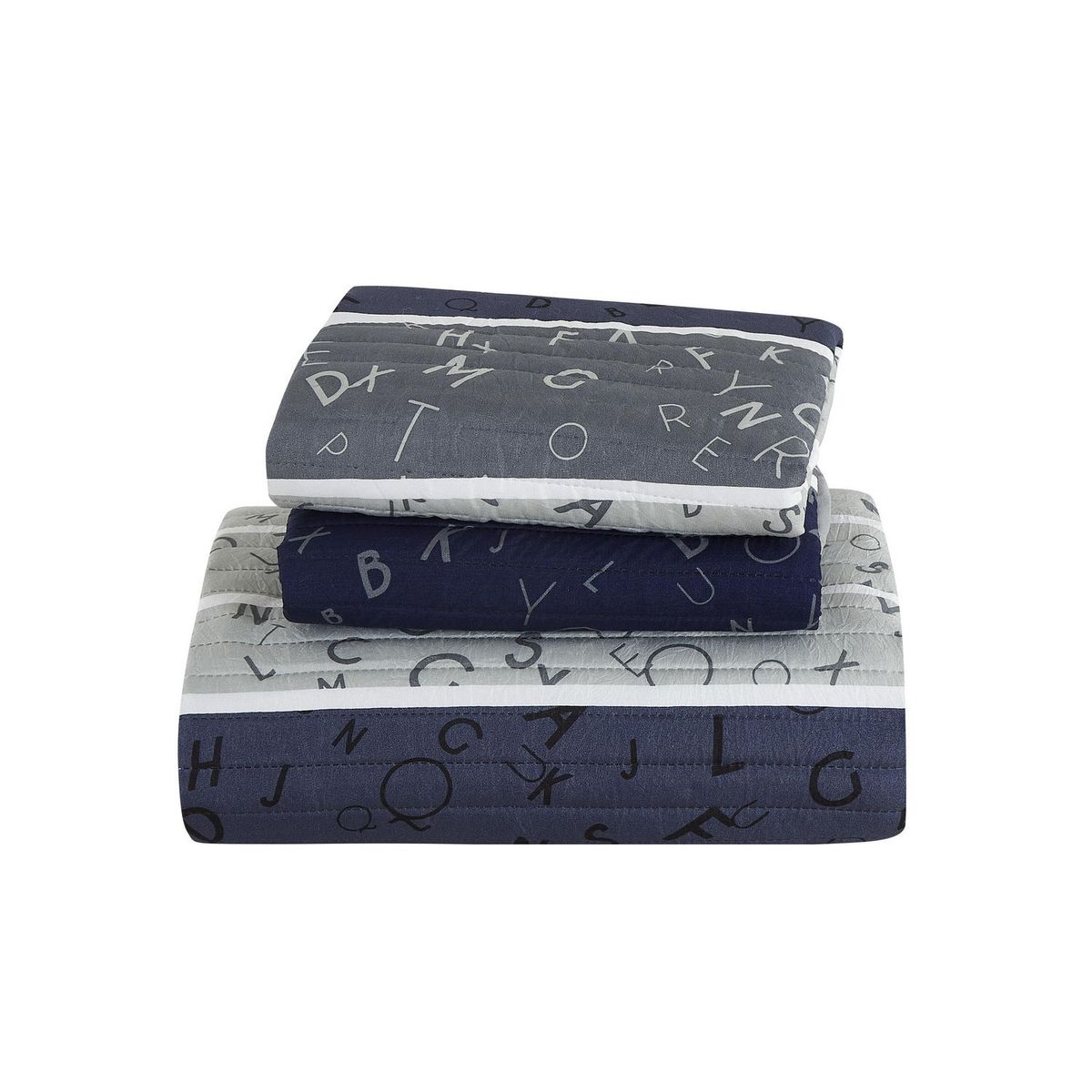 Just Home Collection - Colcha Individual Teen Letras Boy Azul