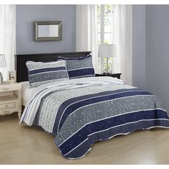 Colcha Matrimonial Teen Letras Boy Azul