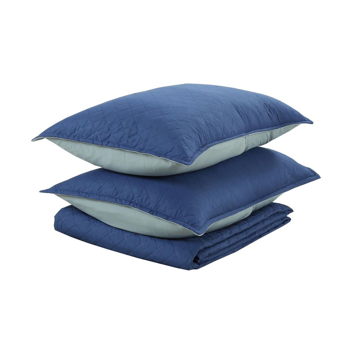 Casa Bonita - Colcha Individual Prom Bicolor Azul