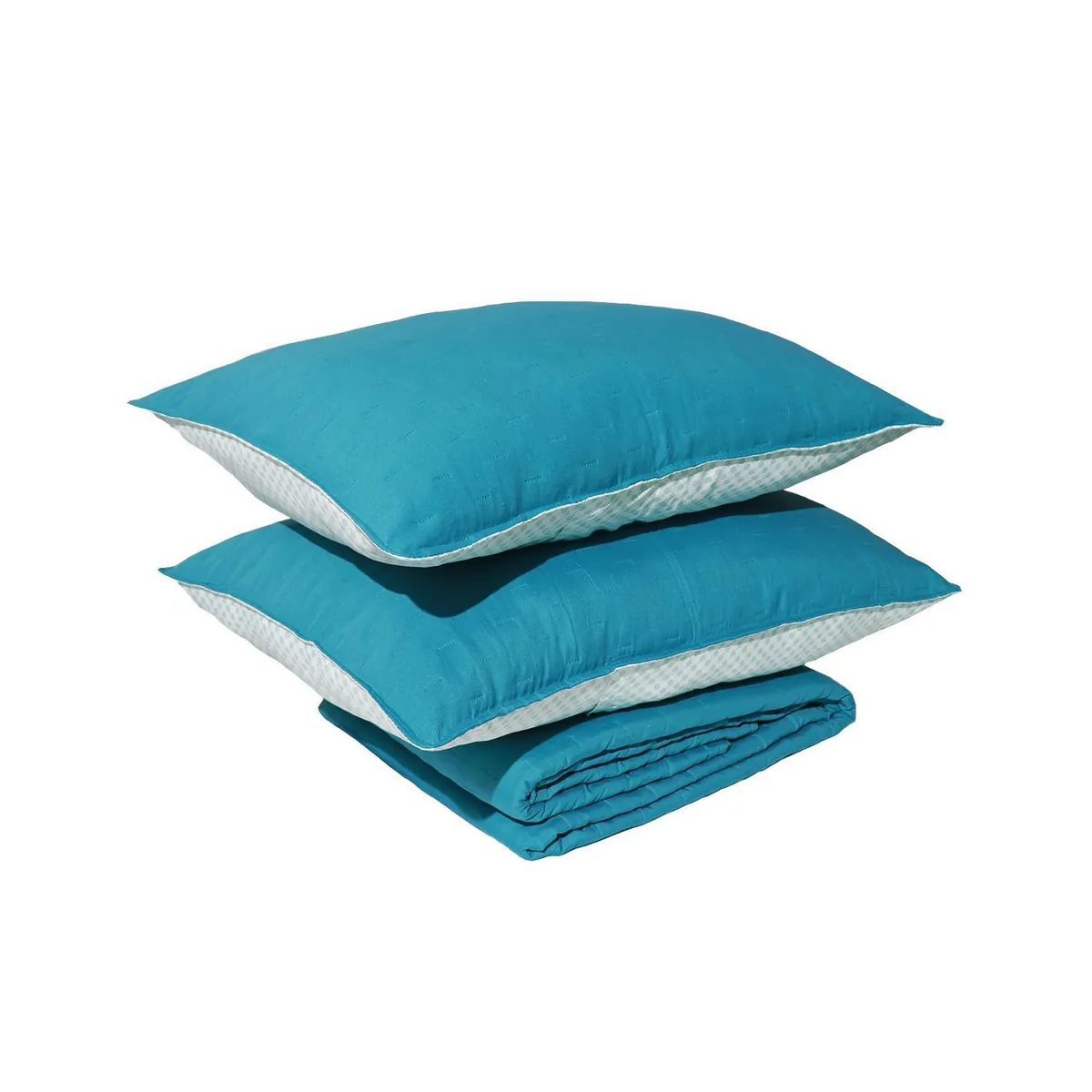 Casa Bonita - Colcha Individual Estampado Prom Azul Turquesa