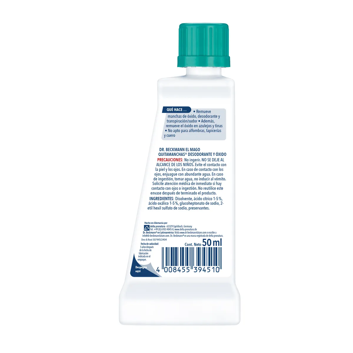 Dr. Beckmann - Mago Quitamanchas #5 Desodorante y óxido Dr Beckmann