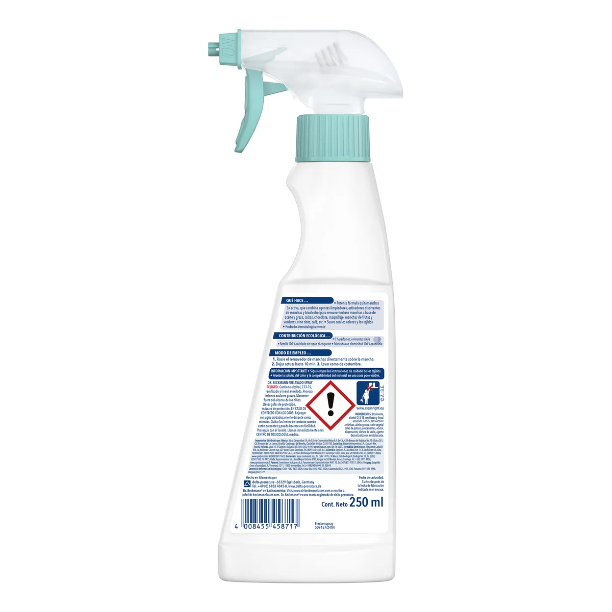 Quitamanchas Prelavado spray ropa blanca y color 250ml Dr Beckmann, marca Dr. Beckmann - Foto 2