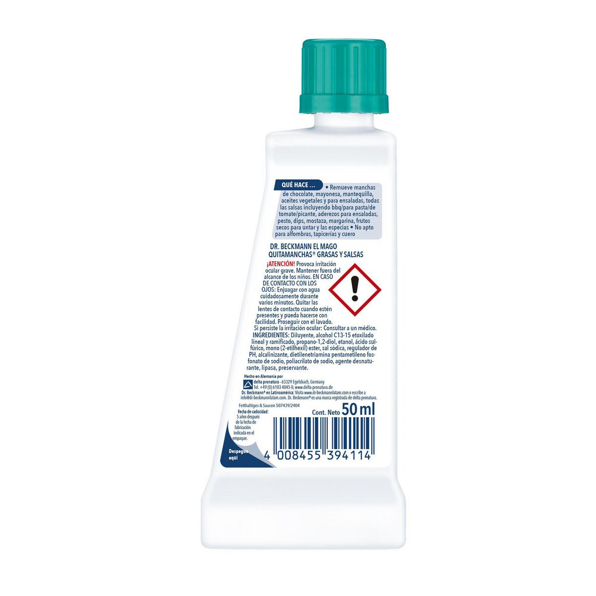Dr. Beckmann - Mago Quitamanchas #2 Salsa, grasa, aceite cocina 50ml Dr Beckmann