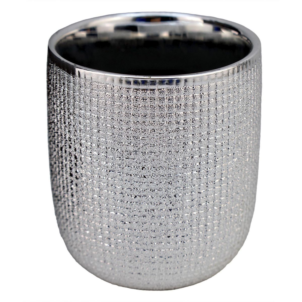 Top Choice - Porta cepillos de cerámica Plata