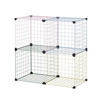 Organizador de 4 cubos metálicos de colores