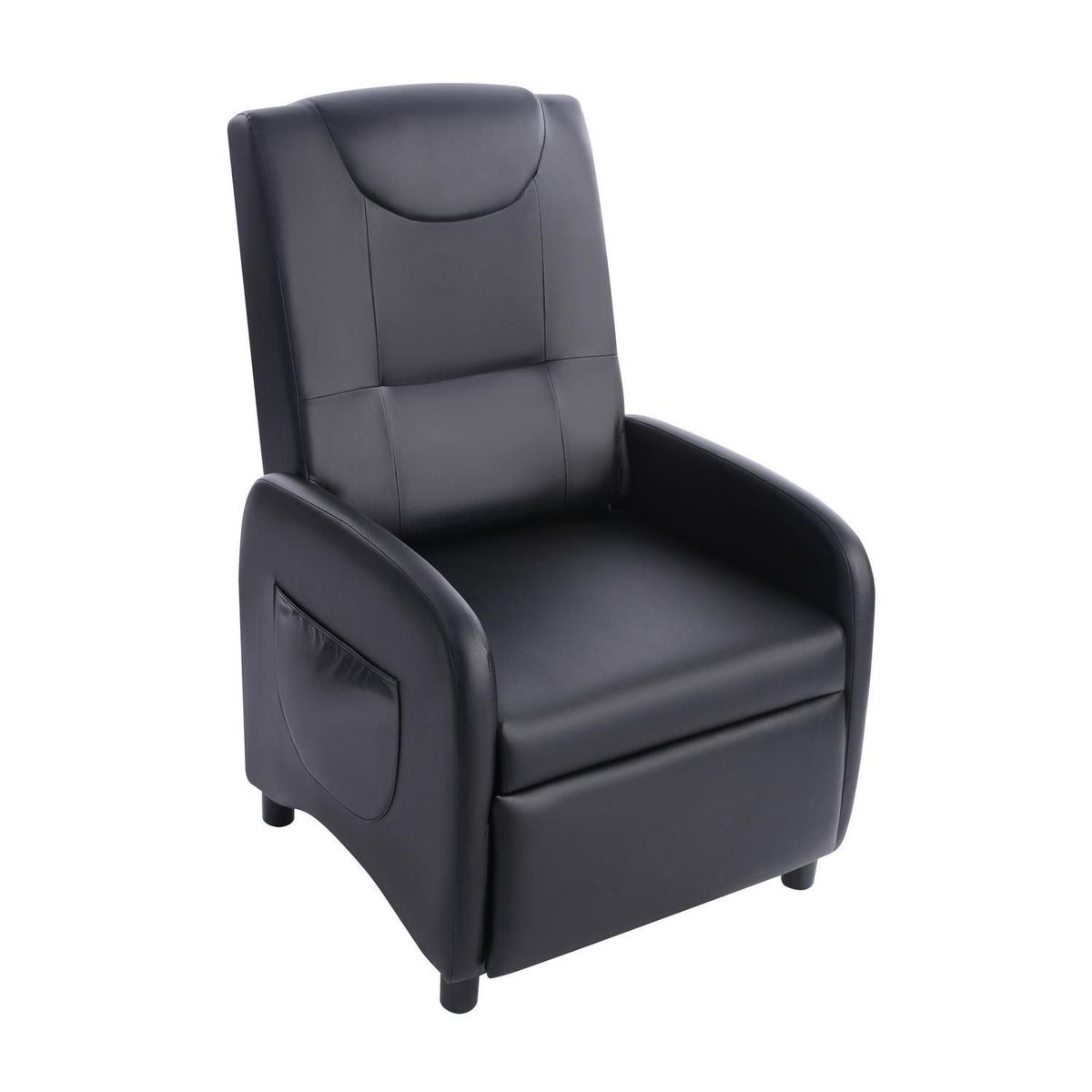 Just Home Collection - Sillón de descanso reclinable negro