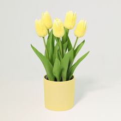 Flor artificial tulipan amarillo