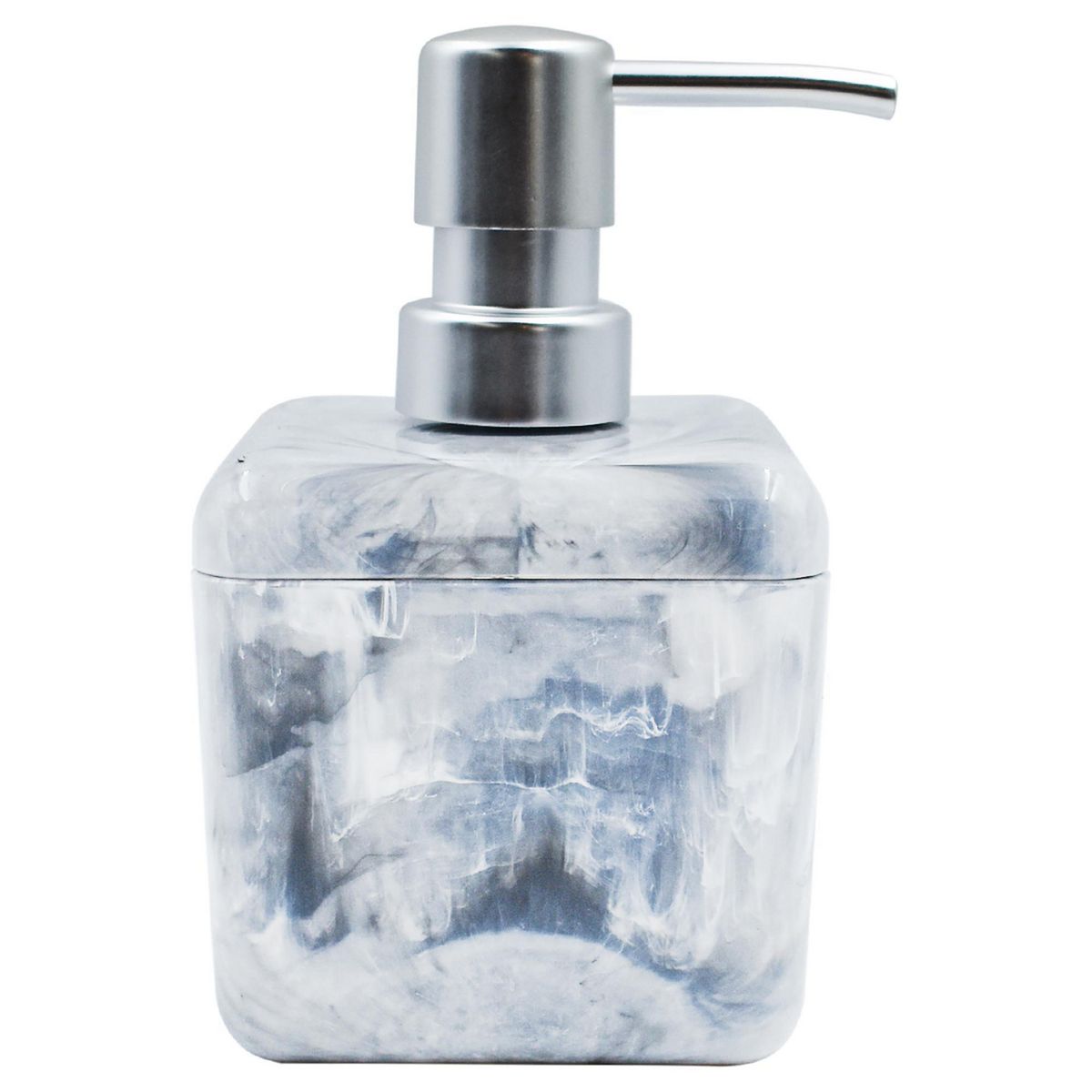 Dispensador de plástico Cube Mármol para jabón líquido Gris, marca Coza - Foto Principal