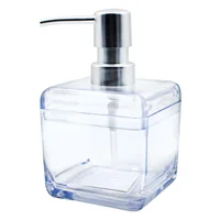 Dispensador de plástico Cube Cristal para jabón líquido Transparente