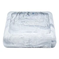 Jabonera de plástico Cube Mármol Blanco