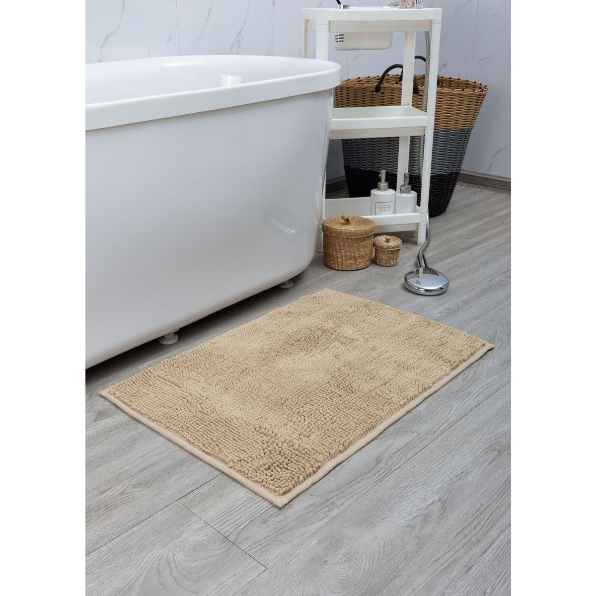 Just Home Collection - Tapete de baño Menorca de 50 x 70 cm Turquesa