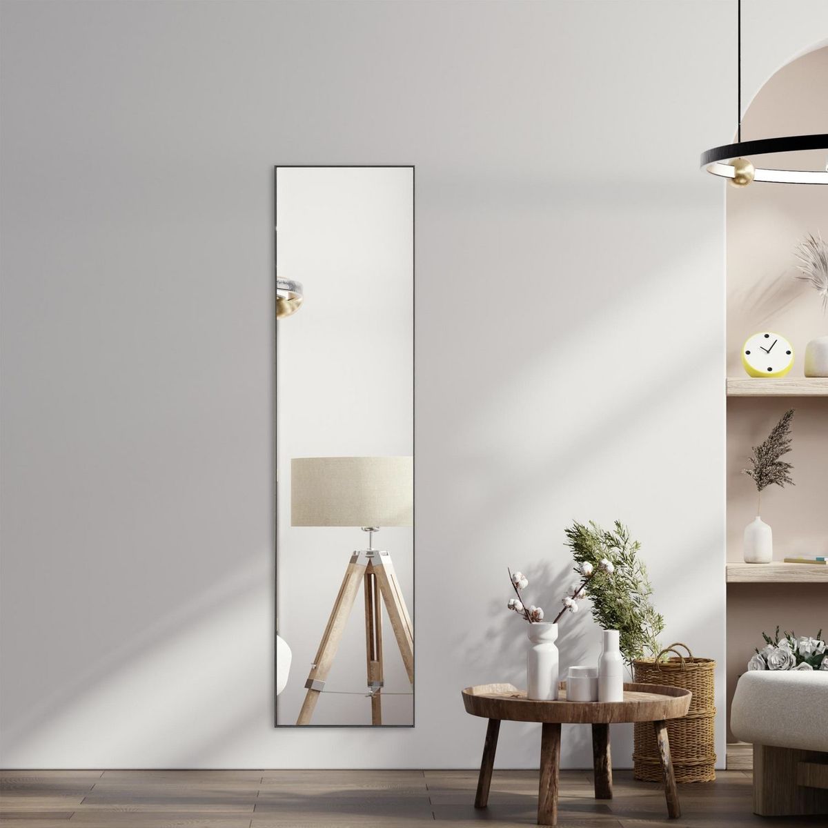Just Home Collection - Espejo Decorativo Rectangular de 30 x 150 cm Café