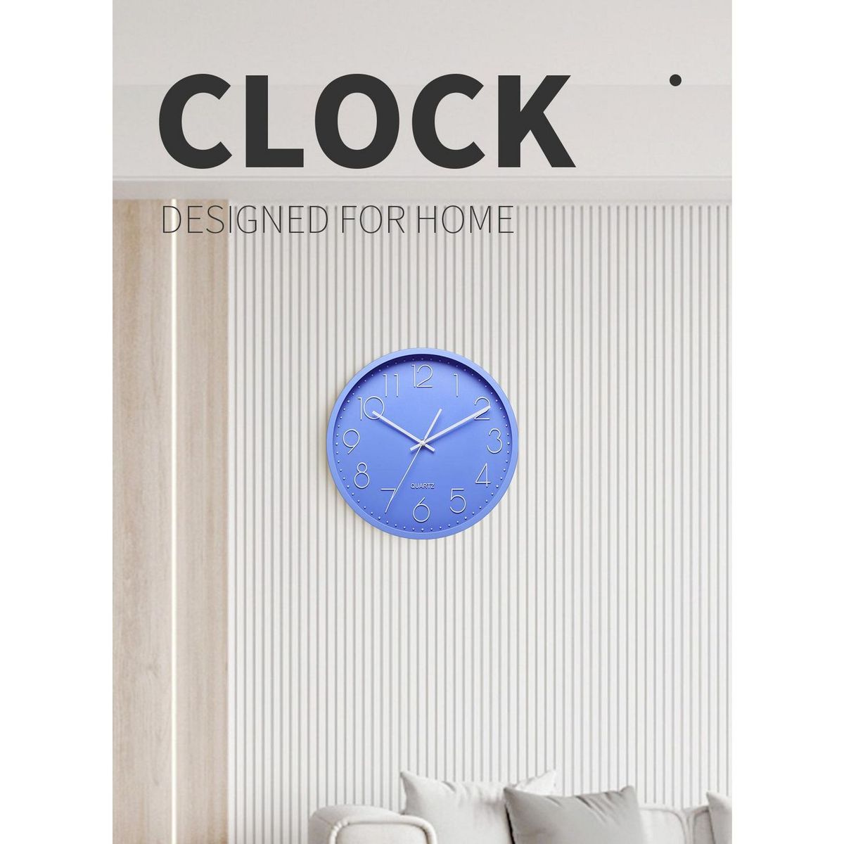 Reloj de pared Wonder de 35 cm Azul, marca Casa Bonita - Foto 2