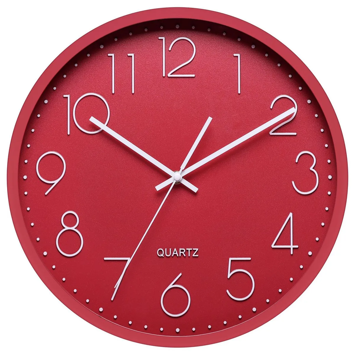 Casa Bonita - Reloj de pared Wonder de 35 cm Rojo