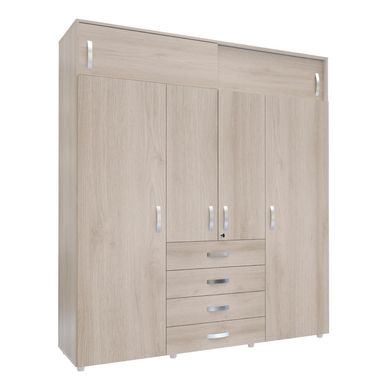 Closet Dual 8 Puertas Ceniza 180 cm