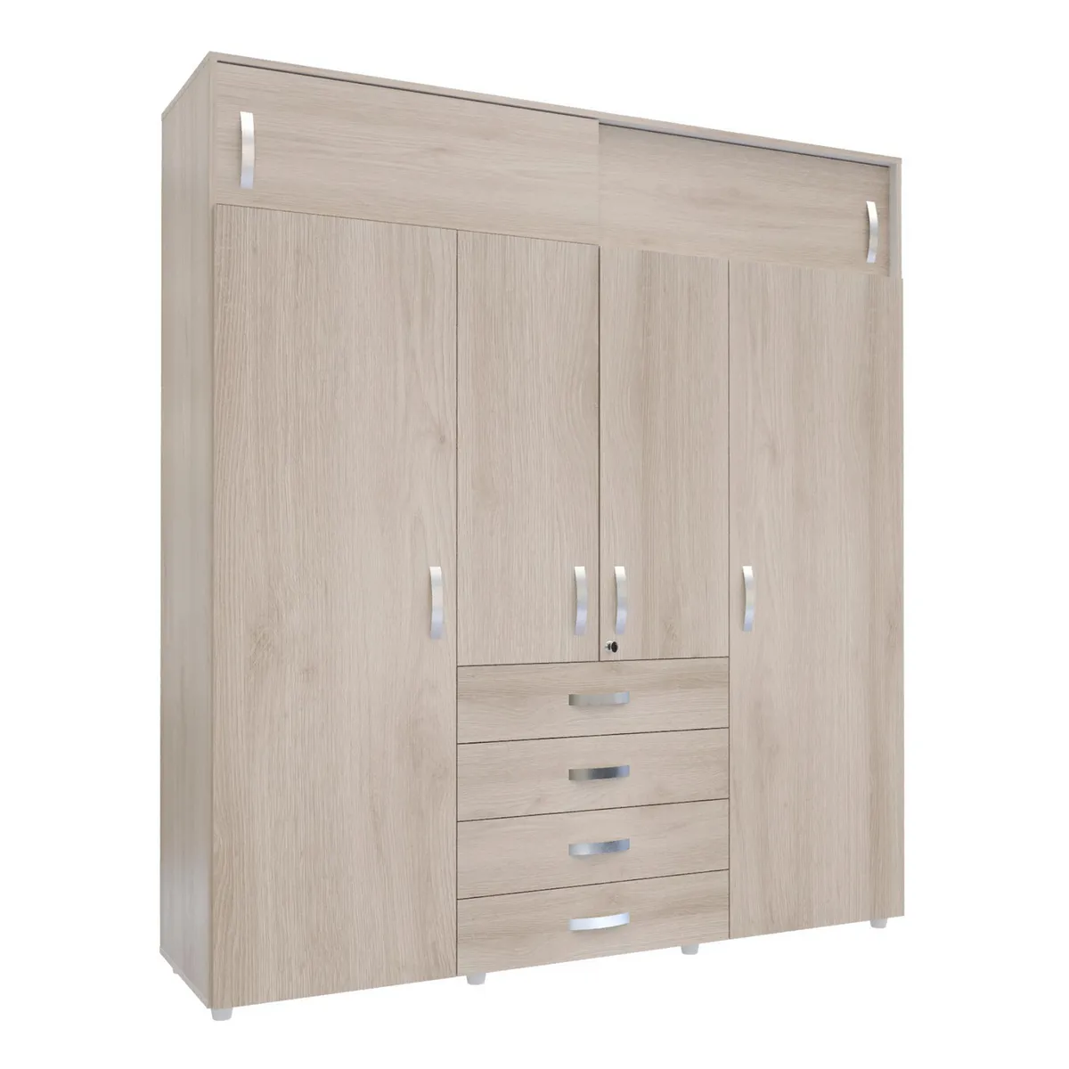 Maderkit - Closet Dual 8 Puertas Ceniza 180 cm