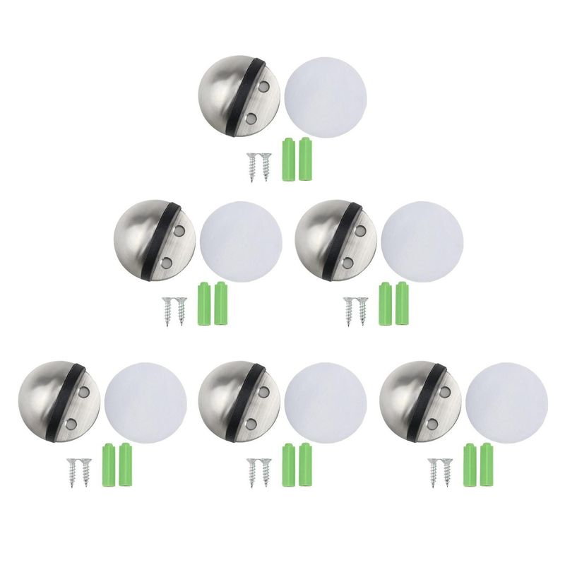 Fixser - Topes de Puerta Acero Inoxidable 6 Piezas