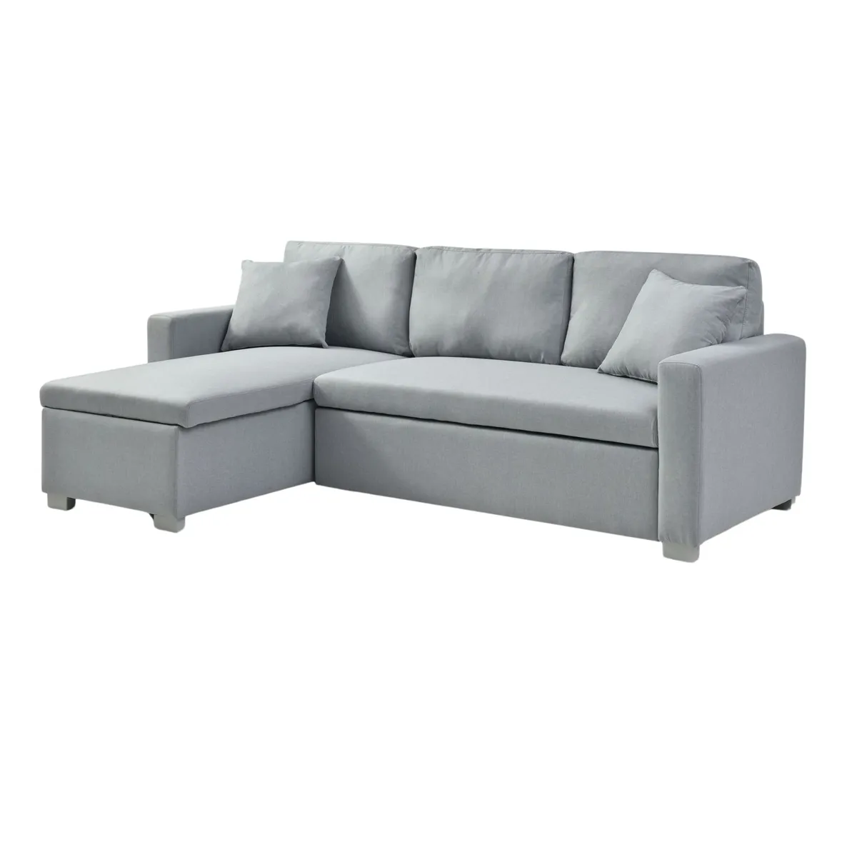 Just Home Collection - Sofá cama esquinero con cajón Olive