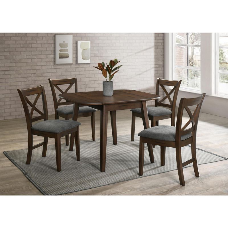 Just Home Collection - Set Comedor con 4 Sillas Extendible 106.6X91.5X76.2 cm