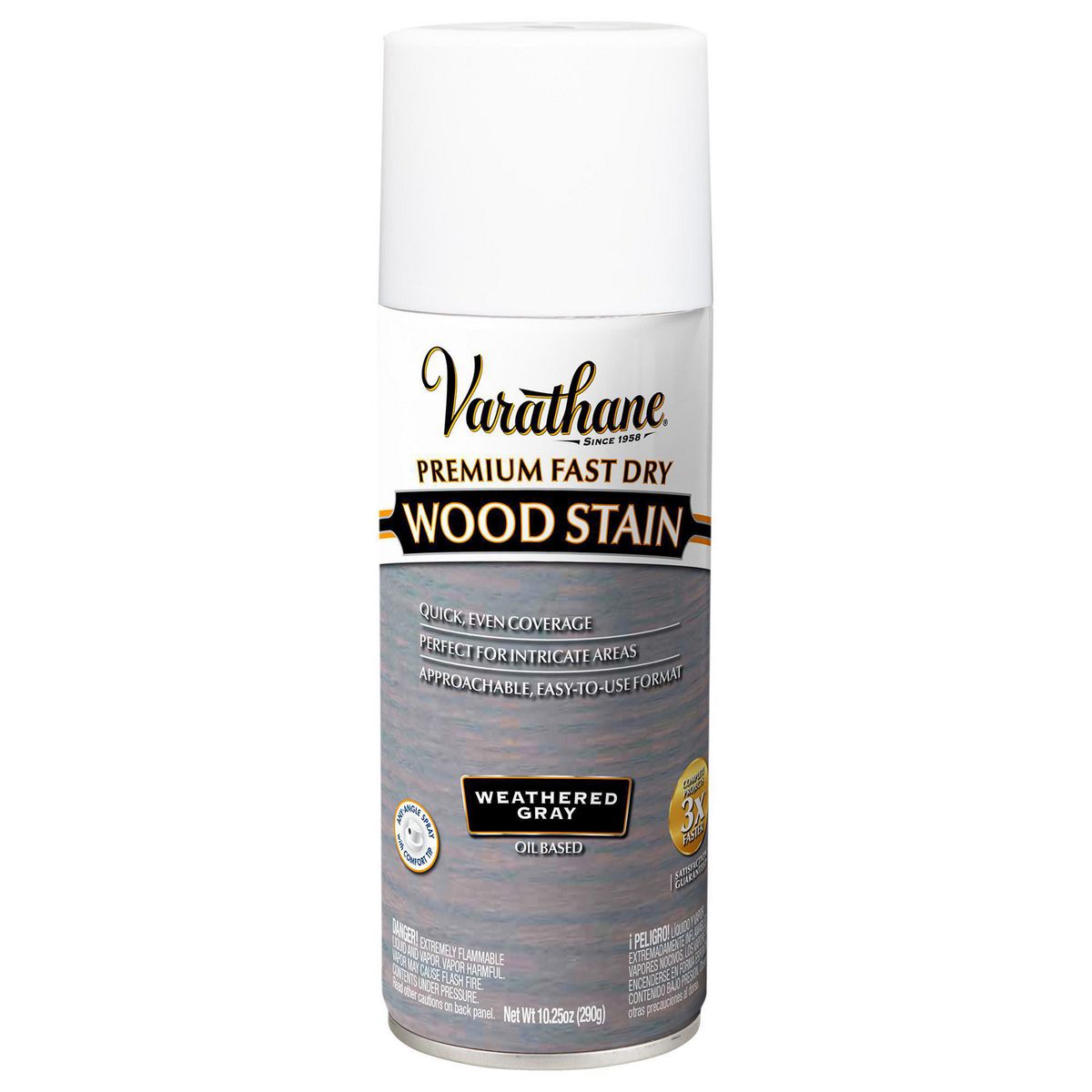 Rustoleum - Tinte para madera en spray varathane gris 340 g