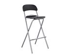 Silla bar plegable negra 46 x 50 x 98 cm
