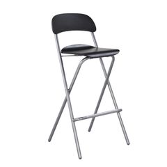 Silla bar plegable negra 46 x 50 x 98 cm
