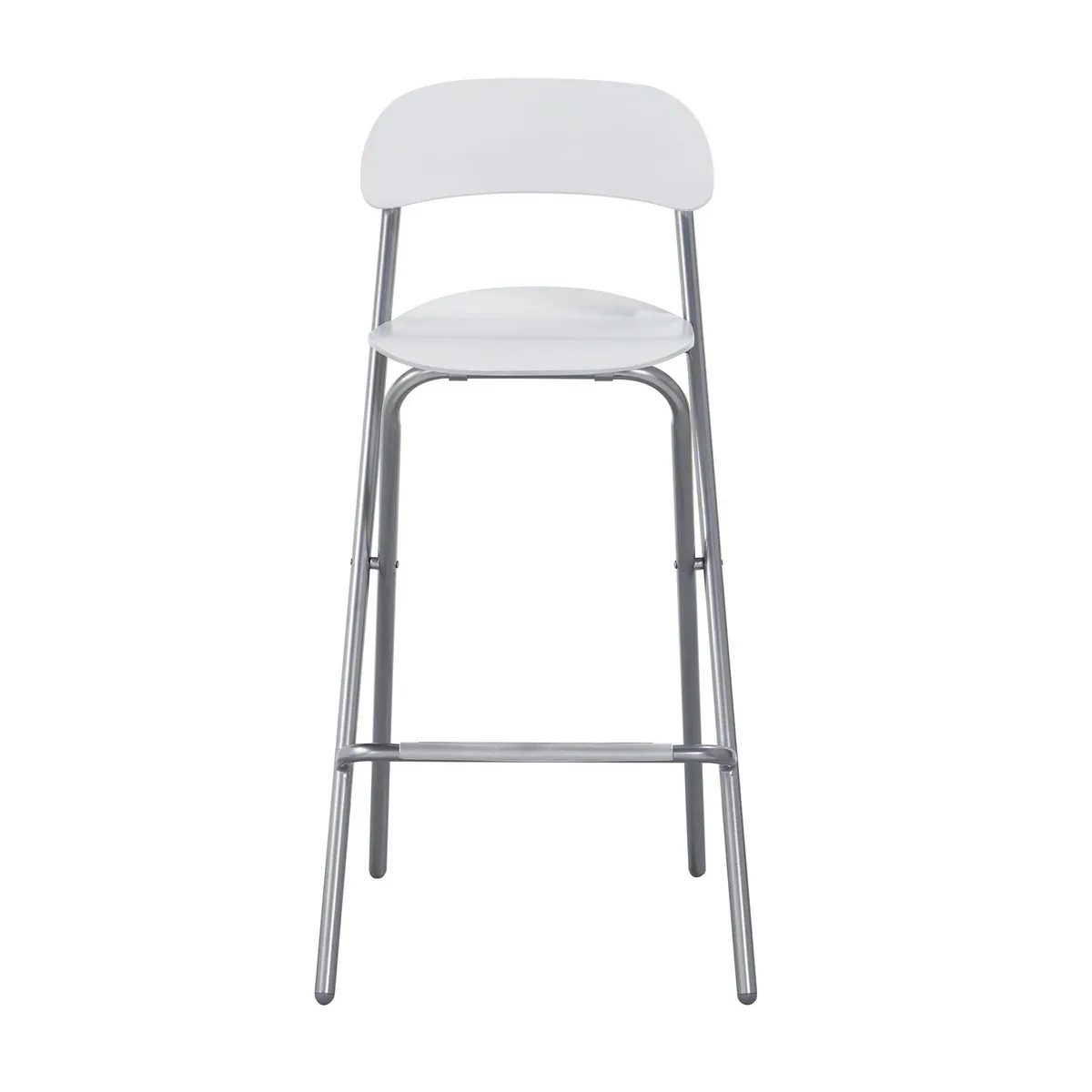 Just Home Collection - Silla bar plegable blanca 46 x 50 x 98 cm